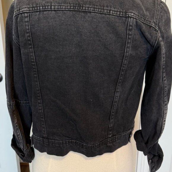 Free People Black Denim Jacket - Picture 4 of 6